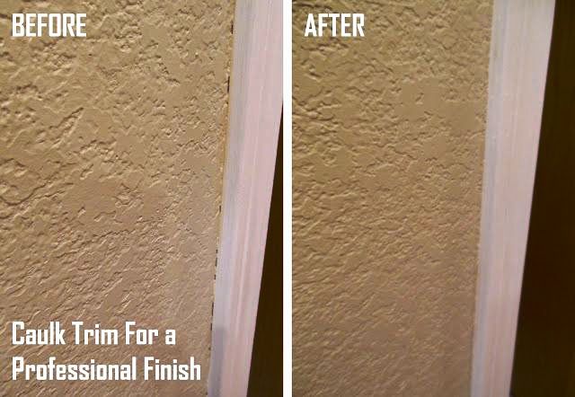 caulking trim after painting