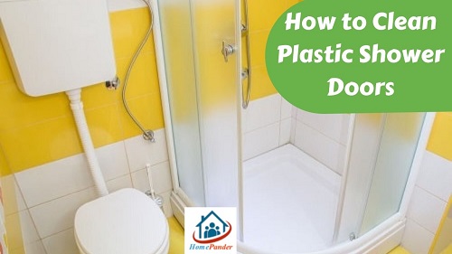 how to clean plastic shower doors