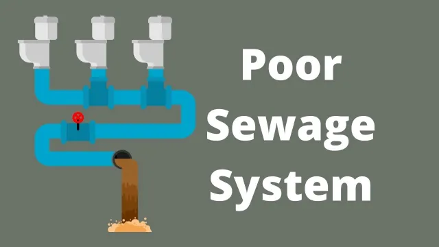 Toilet Poor Sewage System