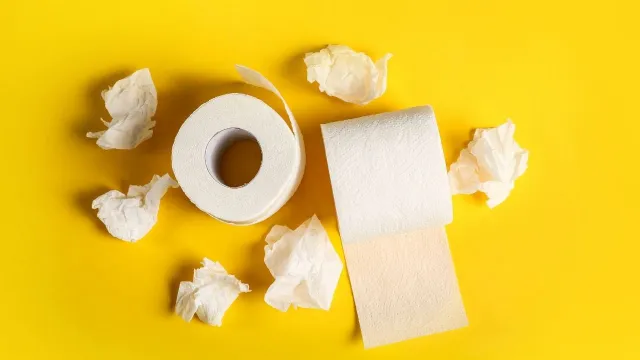 using too much toilet paper