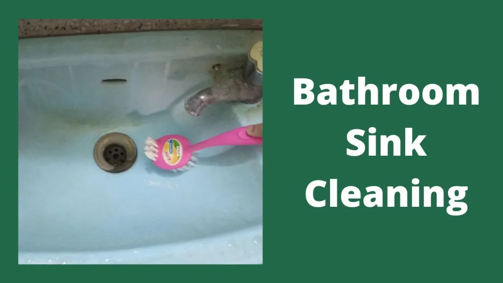 pink residue in bathroom sink cleaning