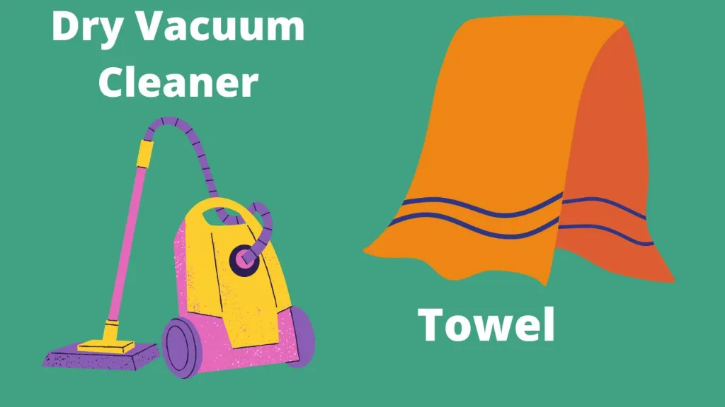 wet dry vacuum cleaner and towel