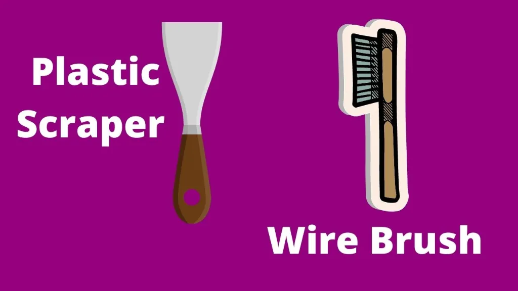 plastic scraper wire brush