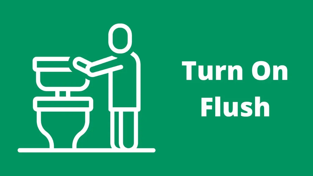 turn on toilet flush