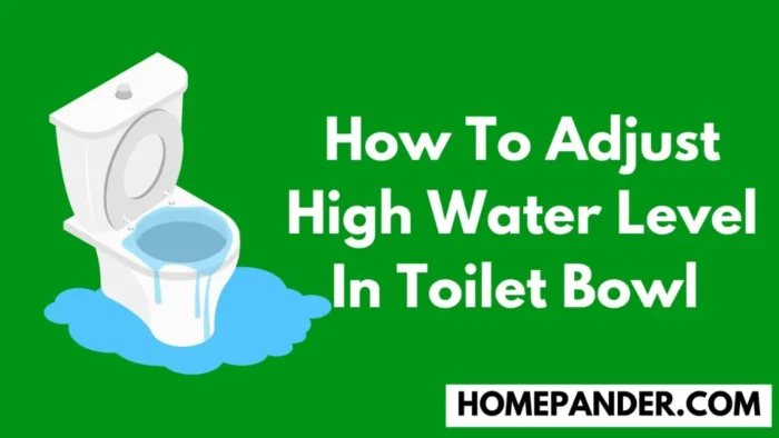 how to adjust water level in dual flush toilet bowl