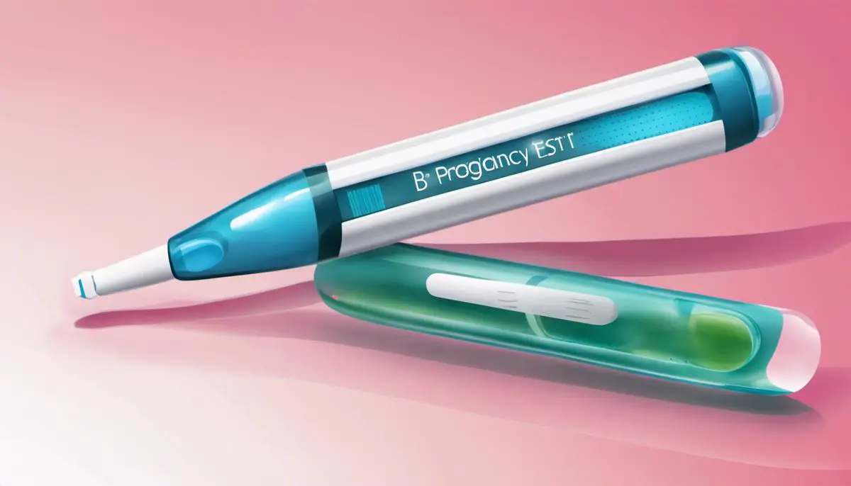 Illustration of a pregnancy test showing positive results