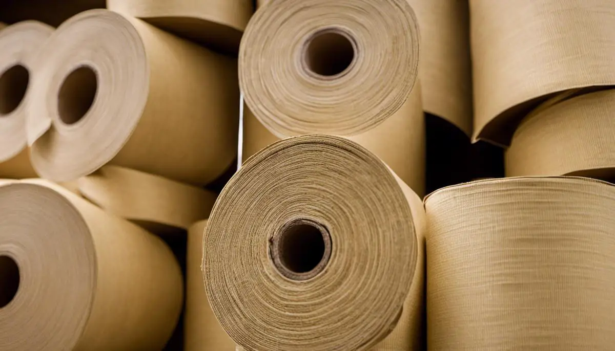 Bamboo toilet paper, a sustainable and eco-friendly alternative to traditional tissue paper.