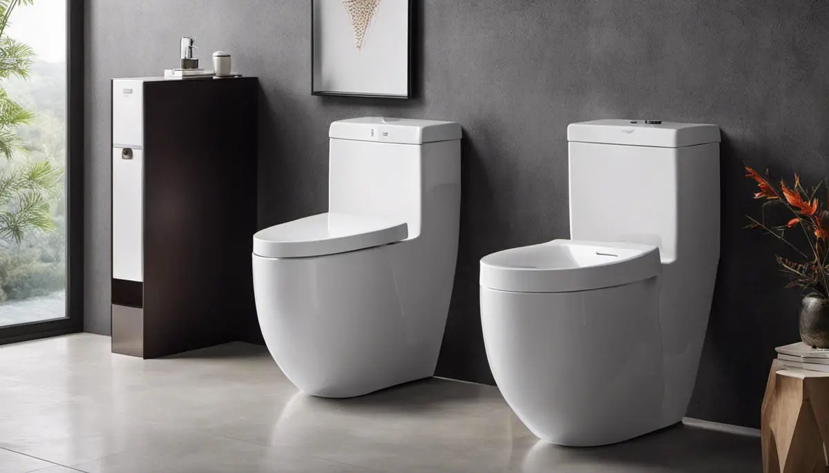 A high-quality toilet bowl with a modern design.