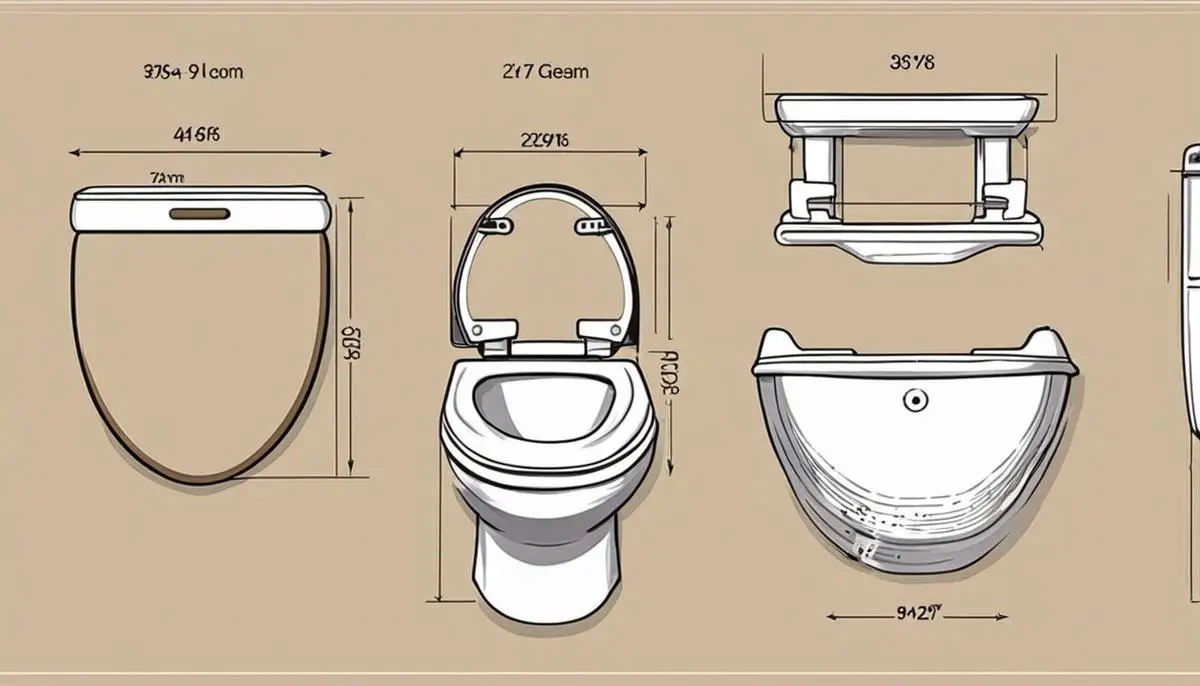 Illustration of toilet seat height comparison