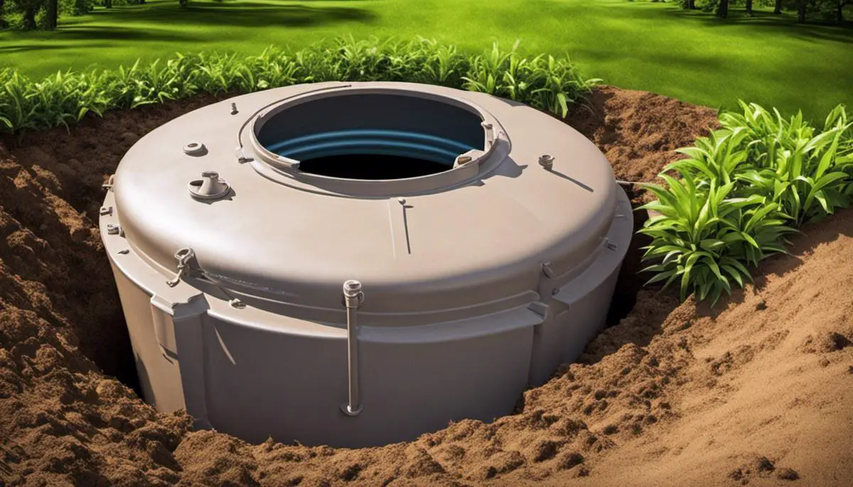 Image of a septic tank with good drainage capabilities on sandy or loamy soil