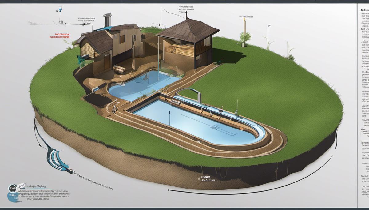 Illustration showing the process of identifying and fixing a toilet tank spray issue.