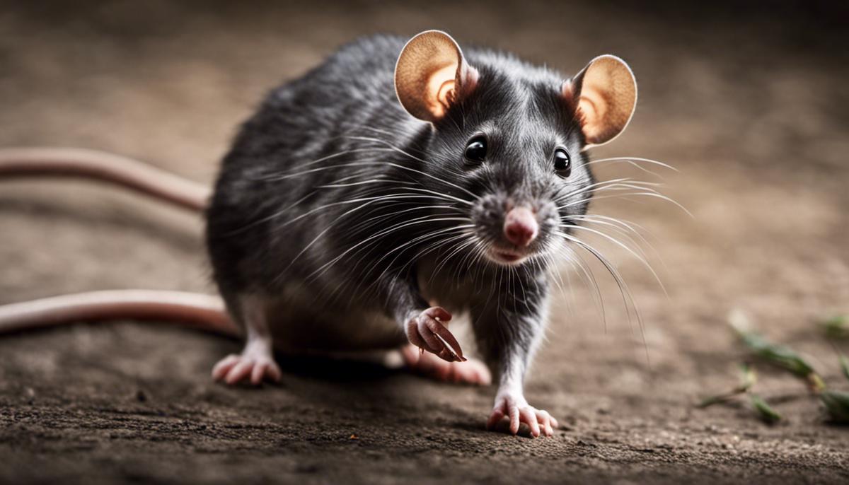 Image depicting a rat showcasing its strength by dragging a large object